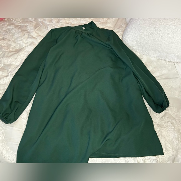 Hunter Green 2 Hearts dress with pockets - Picture 3 of 5